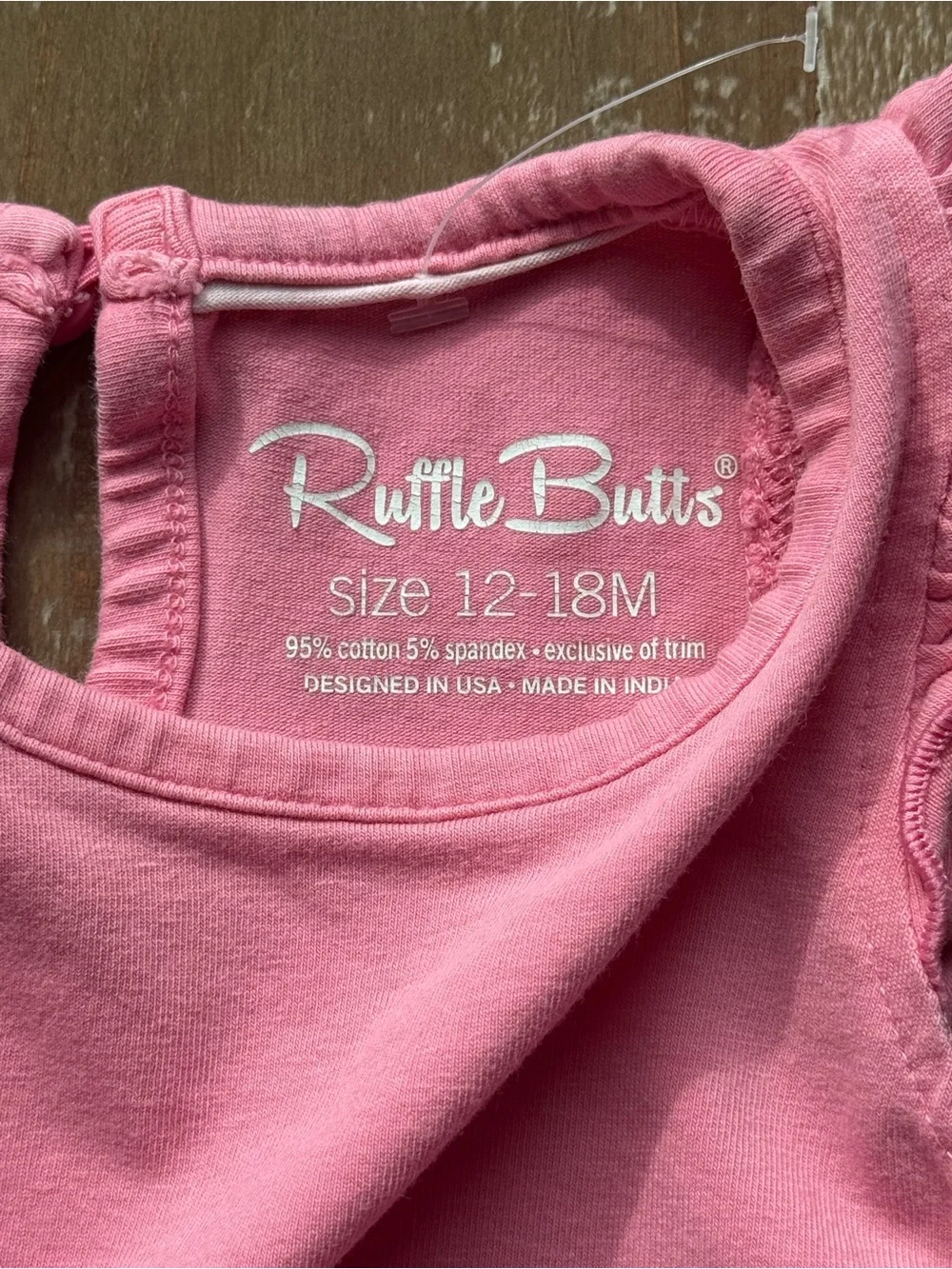 +RuffleButts Pink Ruffle Sleeve Bodysuit 12-18M Baby Girl Boutique One Piece